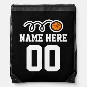 Personalized basketball drawstring backpack bag