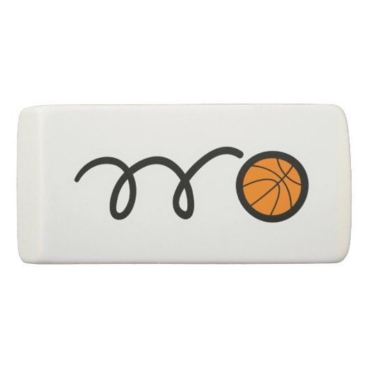 Personalized basketball eraser for school kids (Front)