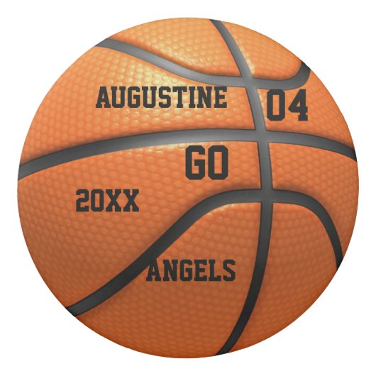 Personalized basketball Erasers for the team (Front)