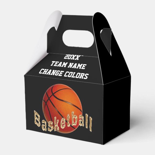 Personalized Basketball Favors Boxes ANY COLORS Favor Boxes
