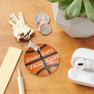 Personalized Basketball Gifts for Boys & Girls Keychain