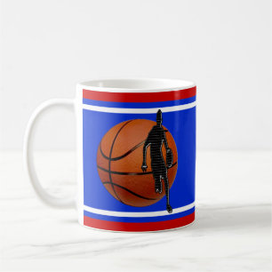 Personalized Basketball Gifts for Players, 3 Text Coffee Mug