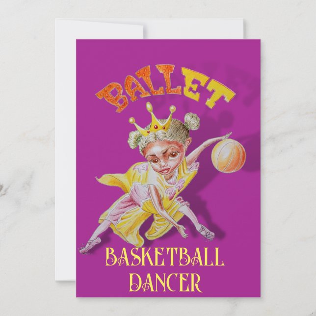 Personalized Basketball Girl Birthday Card  (Front)