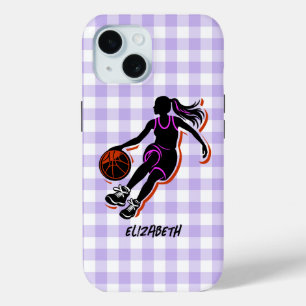 Personalized Basketball Girl IPhone 15 Case