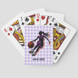 Personalized Basketball Girl Playing Cards