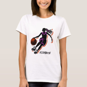 Personalized Basketball Girl T-Shirt