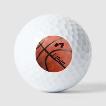 Personalized Basketball  Golf Balls by riverme at Zazzle