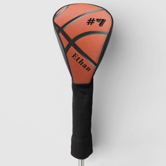 Personalized Basketball  Golf Head Cover (Front)
