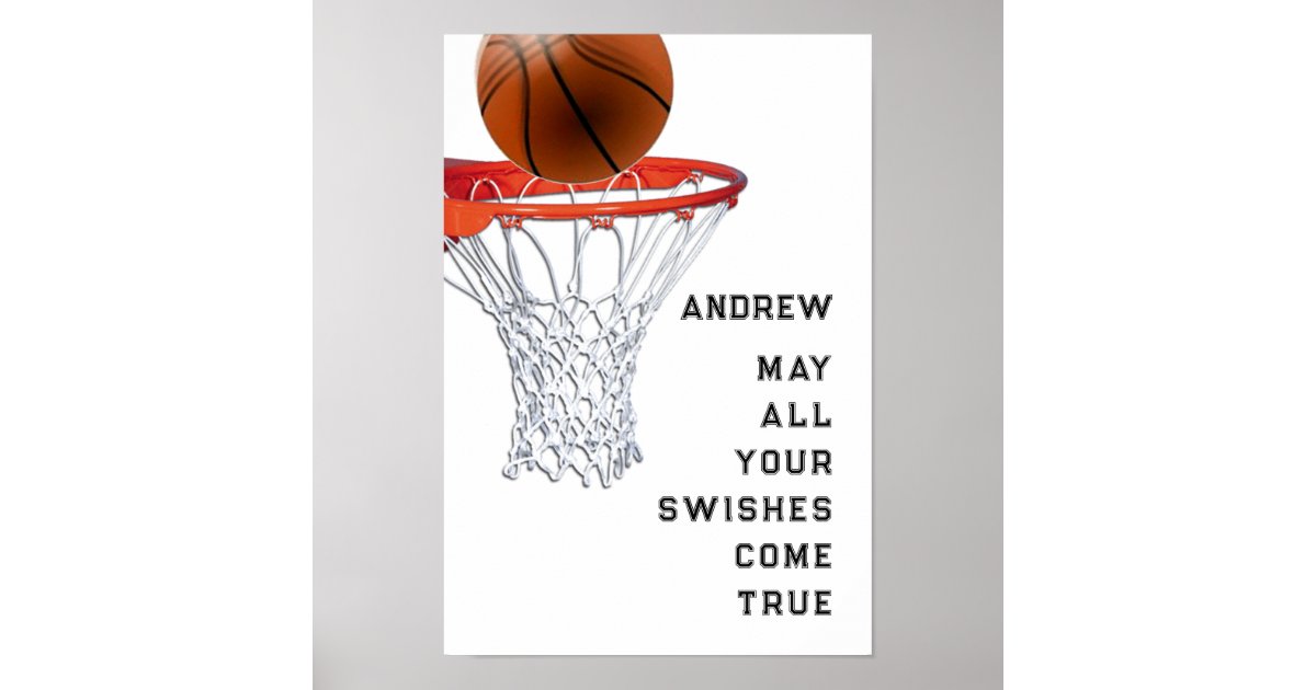 Personalized Basketball Good Luck Poster | Zazzle