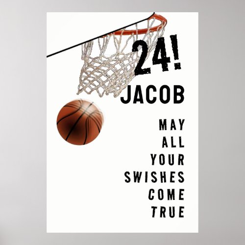 Personalized Basketball Graduation Poster
