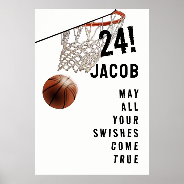 Personalized Basketball Graduation Poster (Front)