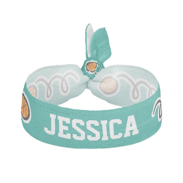 Personalized basketball hair ties for girls team (Front)