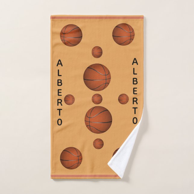 Personalized BASKETBALL  Hand Towel (Hand Towel)