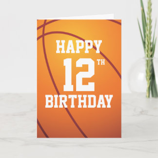 Personalized Basketball Happy Birthday Card