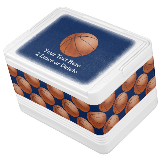 Personalized Basketball Igloo Cooler (Angled)
