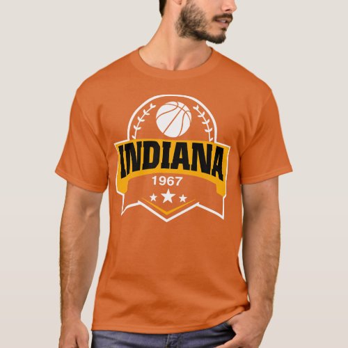 Personalized Basketball Indiana Proud Name Vintage T_Shirt