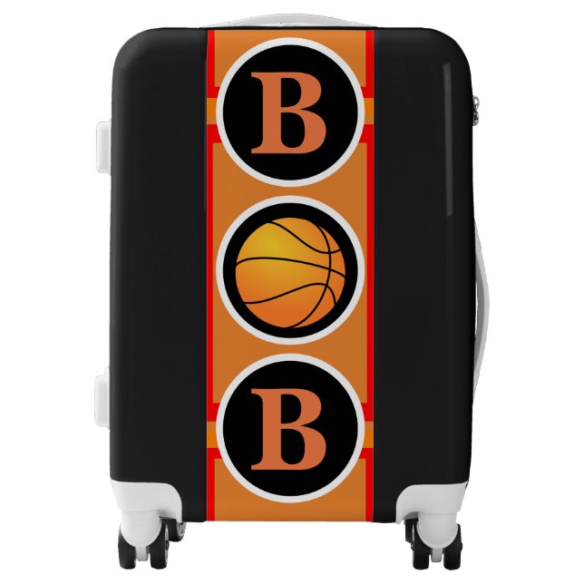 Personalized Basketball Initials Luggage (Front)