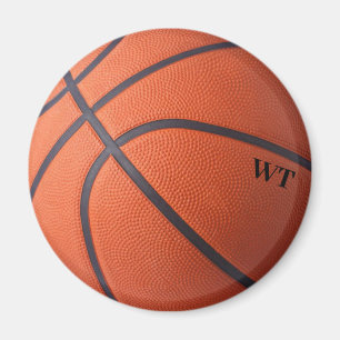 Personalized Basketball Initials Magnet
