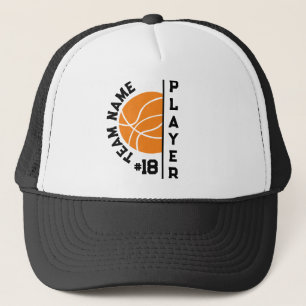 Personalized Basketball Jersey Custom Player Name Trucker Hat