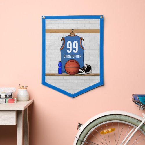 Personalized Basketball Jersey LB Pennant