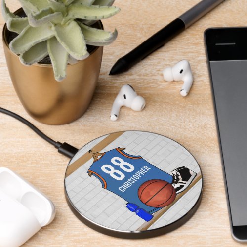 Personalized Basketball Jersey LB Wireless Charger