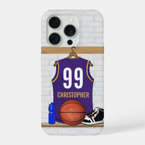 Personalized Basketball Jersey PG iPhone 15 Pro Case