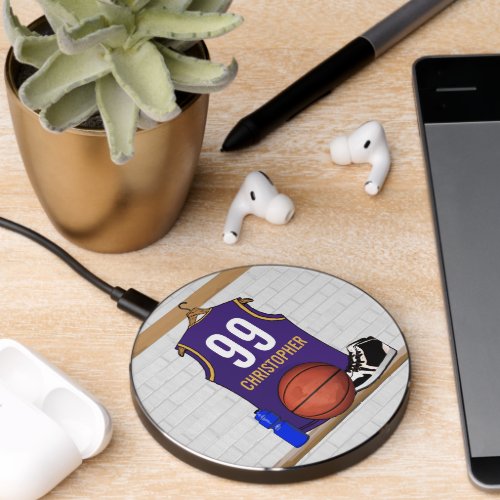 Personalized Basketball Jersey PG Wireless Charger