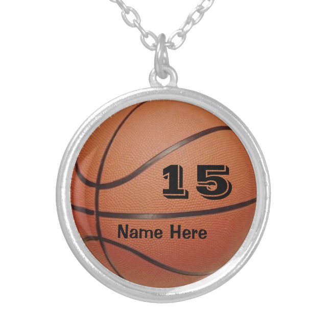 Personalized Basketball Jewelry NAME and NUMBER (Front)