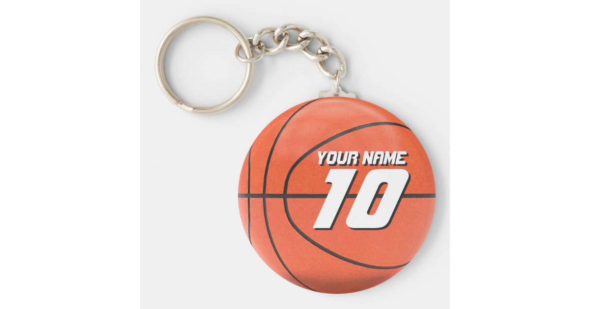 Personalized Basketball Keychain Zazzle