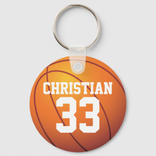 Personalized Basketball Keychain