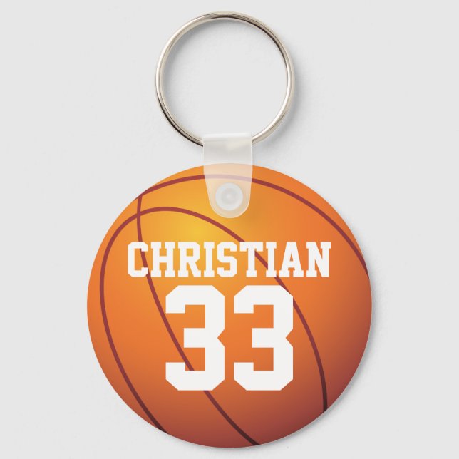 Personalized Basketball Keychain (Front)