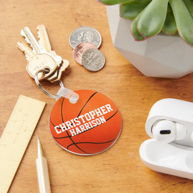 Personalized Basketball Keychain Zazzle