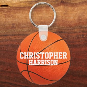 Personalized Basketball Keychain | Zazzle