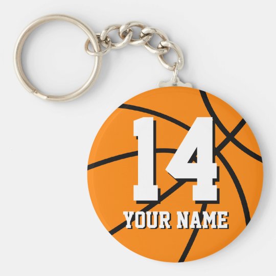 Personalized basketball keychain name and number