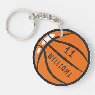 Personalized basketball keychain name and number