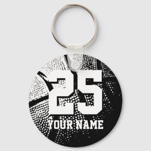 Personalized basketball keychain   name and number