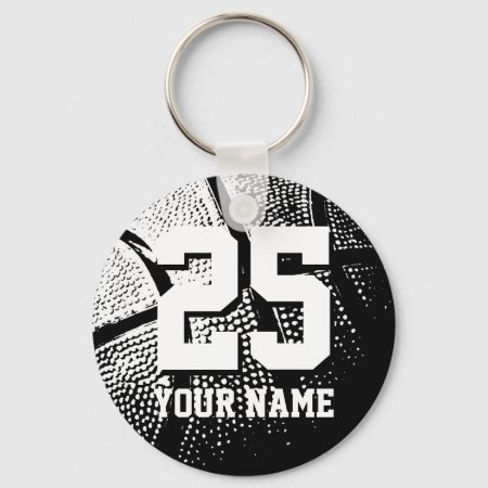 Personalized Basketball Keychain | Name And Number