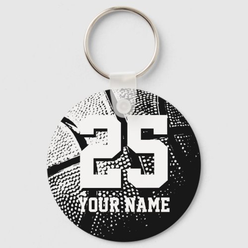 Personalized basketball keychain  name and number