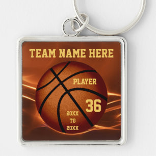 Personalized Basketball Keychains with 4 TEXT