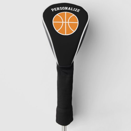 Personalized basketball logo golf driver cover