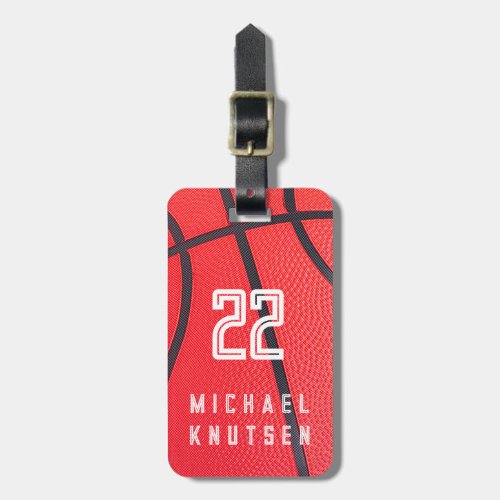 Personalized Basketball  Luggage Tag