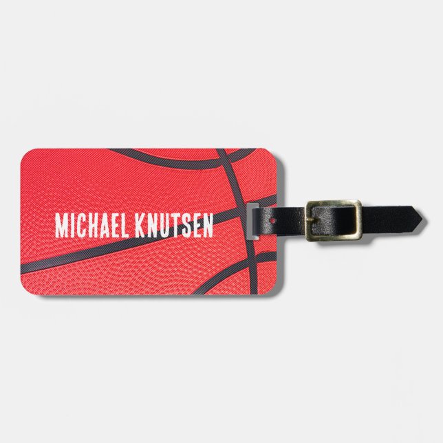 Personalized Basketball  Luggage Tag (Front Horizontal)