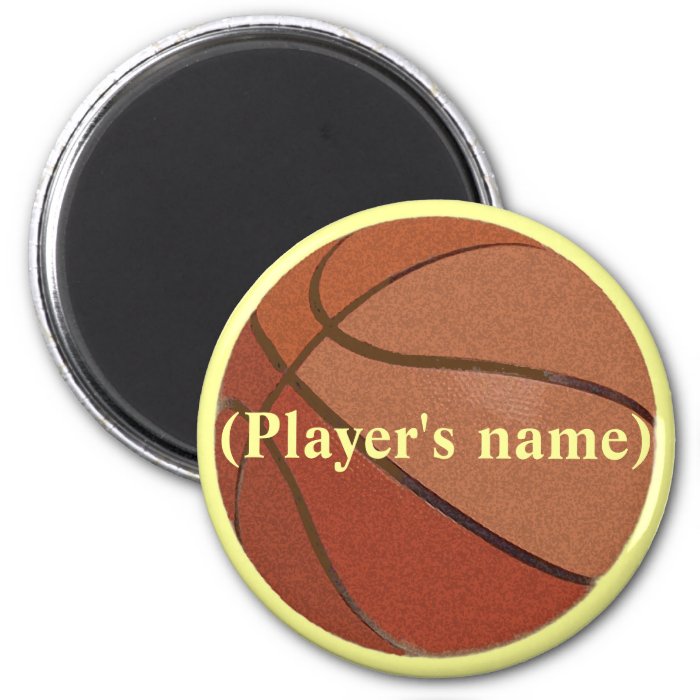 Personalized Basketball Magnet