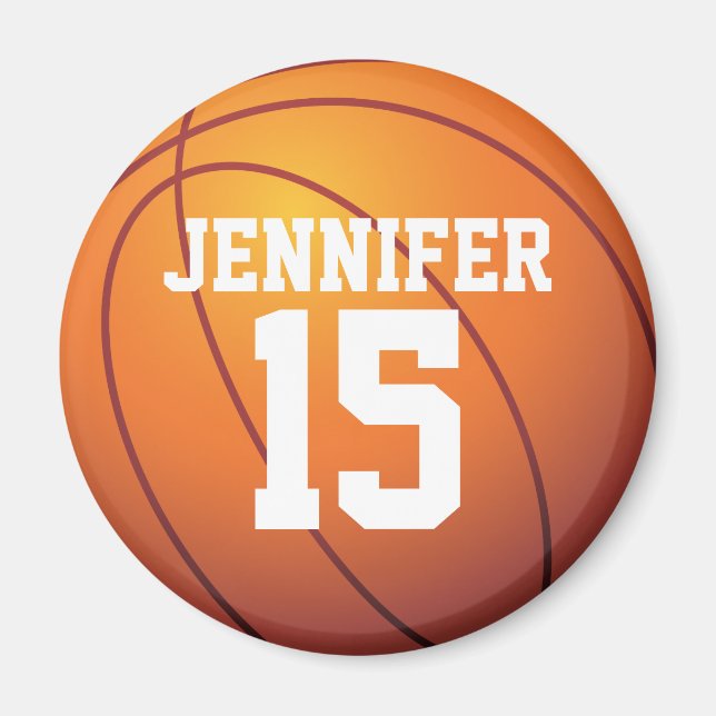 Personalized Basketball Magnet (Front)