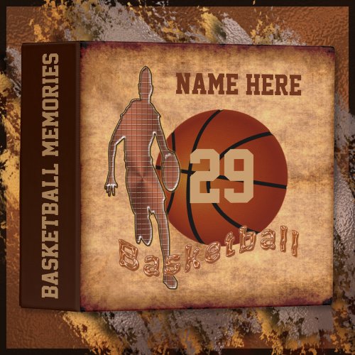 Personalized Basketball Memories Three Ring Binder