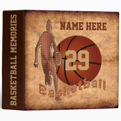 Personalized Basketball Memories Three Ring Binder