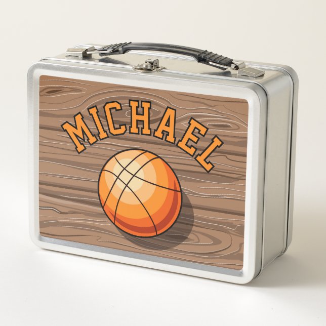 Personalized Basketball Metal Lunchbox (Front)
