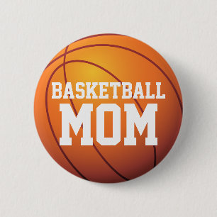 Personalized Basketball Mom Pinback Button