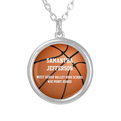 Personalized Basketball Name Number Sports Pendant