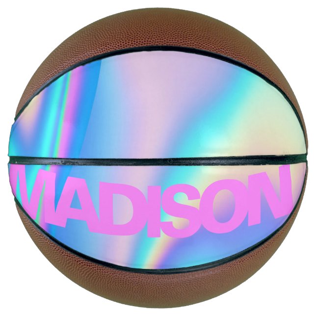 Personalized Basketball Name Pink Girly Modern (Front)